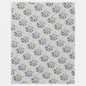 Zeven zwanen Een zwemmen cut-out stencil-stijl 2 Fleece Deken (Voorkant)