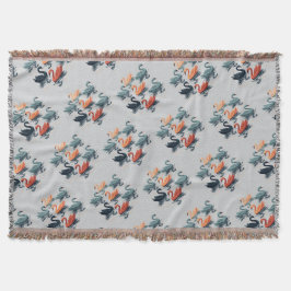 Zeven zwanen Een zwemmen cut-out stencil-stijl 6 Deken