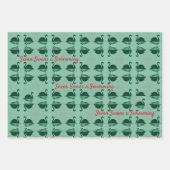 Zeven zwemmen een Zwemende Kerstmis Inpakpapier Vel (Voorkant)