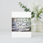 Zeven zwemmen een zwemmen briefkaart (Staand voorkant)