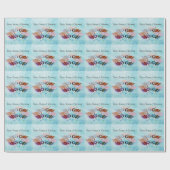 Zeven zwemmen een zwemmen cadeaupapier (Vlak)