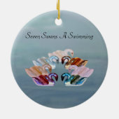 Zeven zwemmen een zwemversiering keramisch ornament (Achterkant)