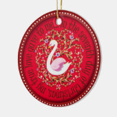 Zeven zwemzwanen keramisch ornament (Links)