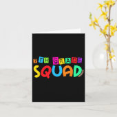 Zevende 7e klas squad terug naar school eerste dag kaart (Gele Bloem)