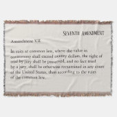 Zevende Amendement Grondwet Bill of Rights Deken (Voorkant)