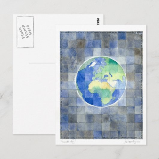 Zevende dag (7 dagen aanmaak) Briefkaart (Voorkant / Achterkant)