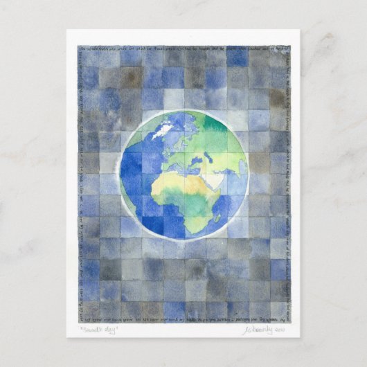 Zevende dag (7 dagen aanmaak) Briefkaart (Voorkant)