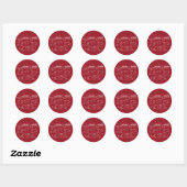 ZEVENDE DAG VAN KERST / Kerststickers Ronde Sticker (Vel)