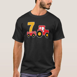 Zevende geboorte Boerderij Tractor Theme Farmer Bo T-shirt