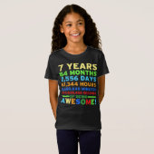 Zevende geboorte Shirt Jongen Meisje Zeven jaar Ge (Voorkant volledig)