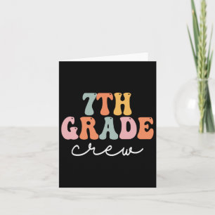 Zevende graad Crew Retro Groovy Vrouwen Fijne Eers Kaart