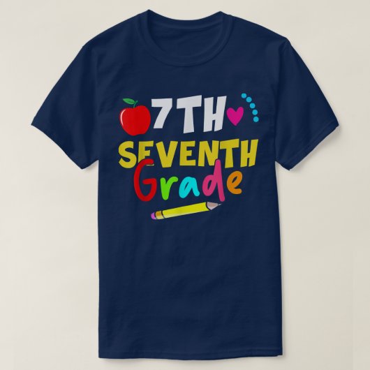 ZEVENDE graad terug naar schoolleraar T-shirt (Design voorkant)