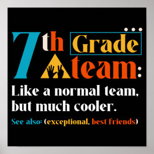 Zevende Grade Team als een Normaal Team maar veel Poster