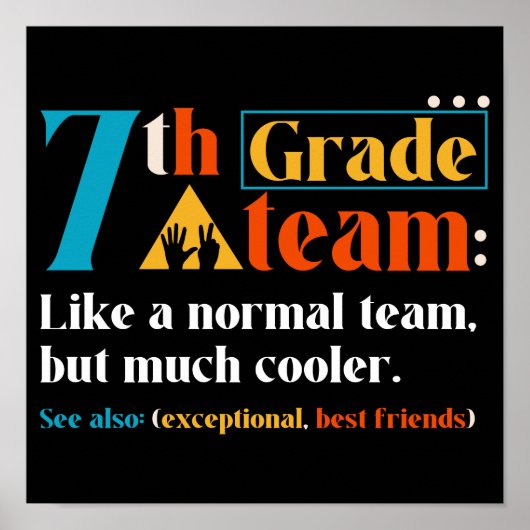 Zevende Grade Team als een Normaal Team maar veel Poster (Voorkant)