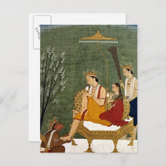 Zevende Incarnatie van Vishnu als Rama-Chandra Briefkaart (Voorkant / Achterkant)