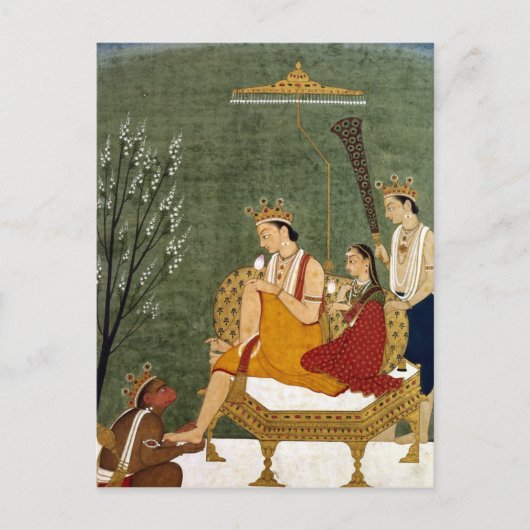 Zevende Incarnatie van Vishnu als Rama-Chandra Briefkaart (Voorkant)