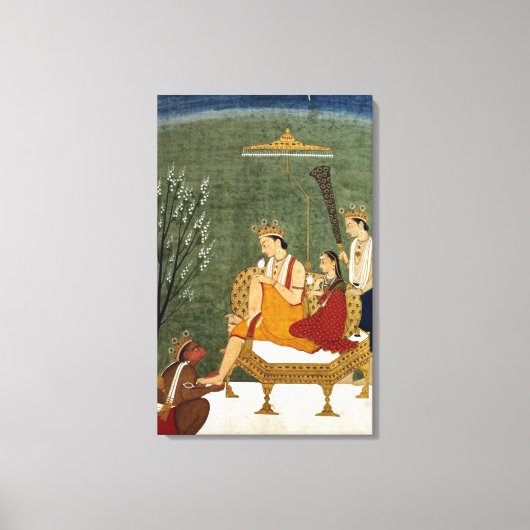 Zevende Incarnatie van Vishnu als Rama-Chandra Canvas Afdruk (Voorkant)