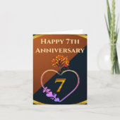 Zevende Jubileum Copper Love Keepsake Kaart (Voorkant)