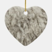 Zevende Jubileum, Wol en Koper Afdrukharttoetsen Keramisch Ornament (Achterkant)