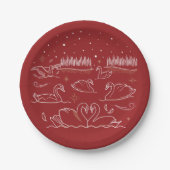 Zevende kerstdag 7-inch papieren Borden Papieren Bordje (Voorkant)