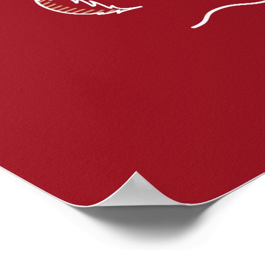 Zevende kerstdag Poster 24x24 (Hoek)