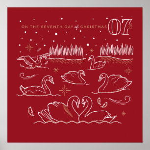 Zevende kerstdag Poster 24x24