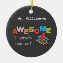 Zevende klas leraar dank je Geweldige