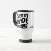 Zevende Klas Leraar Typography Design Reisbeker (Voorkant links)
