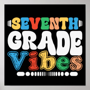 Zevende klas Vibes 7e klas leraar student Poster