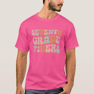 Zevende klas Vibes Zonnebloem Terug naar School Re T-shirt