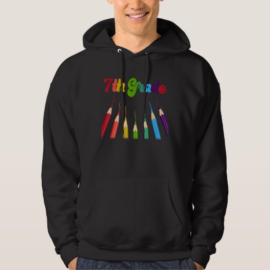 Zevende klas Zevende lerarenteam Terug Hoodie (Voorkant)