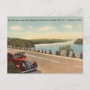 Zevende meer, Golfeiland, Inlet New York Briefkaart
