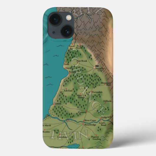 Zevende nachtelijke Wereldkaart Case-Mate iPhone Case (Achterkant)