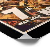 Zevende OorlogII Leensoldaten en Vlag Poster (Hoek)