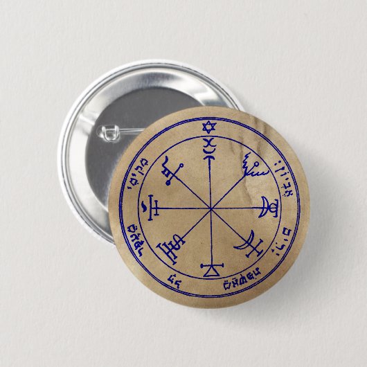 Zevende Pentacle van Jupiter Ronde Button 5,7 Cm (Voorkant /achterkant)