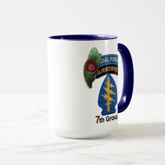 Zevende speciale troepengroep Groene Berets SFGA S Mok (Voorkant rechts)