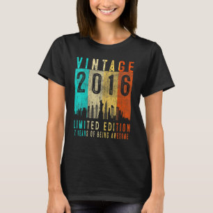 Zevende verjaardag 2016 7 jaar oud t-shirt