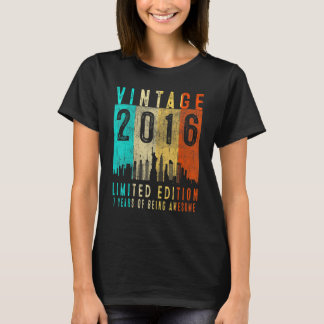 Zevende verjaardag 2016 7 jaar oud t-shirt