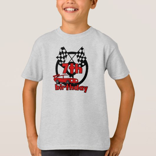 Zevende verjaardag auto-racisme t-shirt (Voorkant)