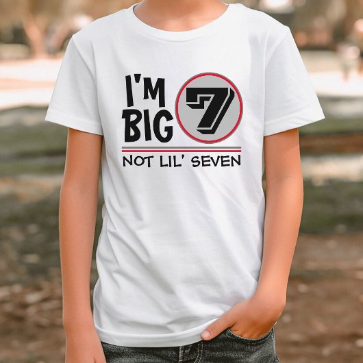 Zevende verjaardag.. ik ben Big 7 niet Lil Seven R T-shirt