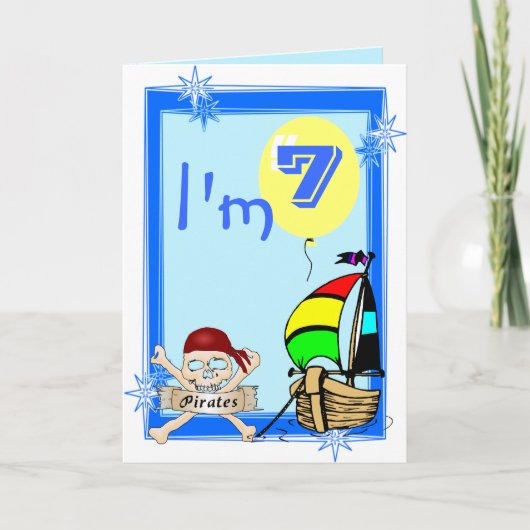Zevende verjaardag kaart (Voorkant)