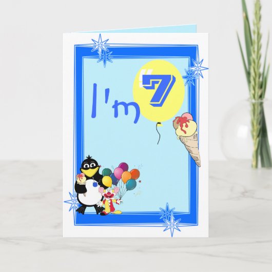 Zevende verjaardag kaart (Voorkant)