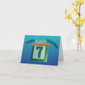 Zevende verjaardag kaart (Gele Bloem)