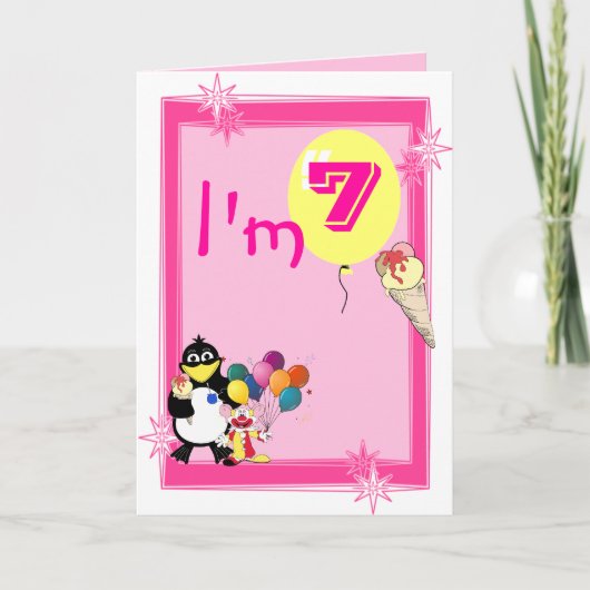 Zevende verjaardag kaart (Voorkant)