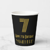 Zevende verjaardag: Kunst Deco Geïnspireerde look  Papieren Bekers (Voorkant)