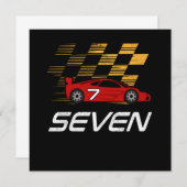 Zevende verjaardag racebus: 7 jaar Race-chauffeur Kaart (Voorkant / Achterkant)