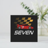 Zevende verjaardag racebus: 7 jaar Race-chauffeur Kaart (Staand voorkant)