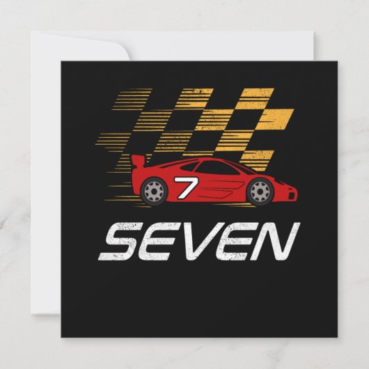 Zevende verjaardag racebus: 7 jaar Race-chauffeur Kaart (Voorkant)
