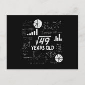 Zevende verjaardag Square Root van 49 - 7 jaar oud Briefkaart (Voorkant)