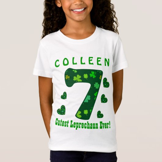 Zevende verjaardag St Patrick's Cutest Leprechaun  T-shirt (Voorkant)